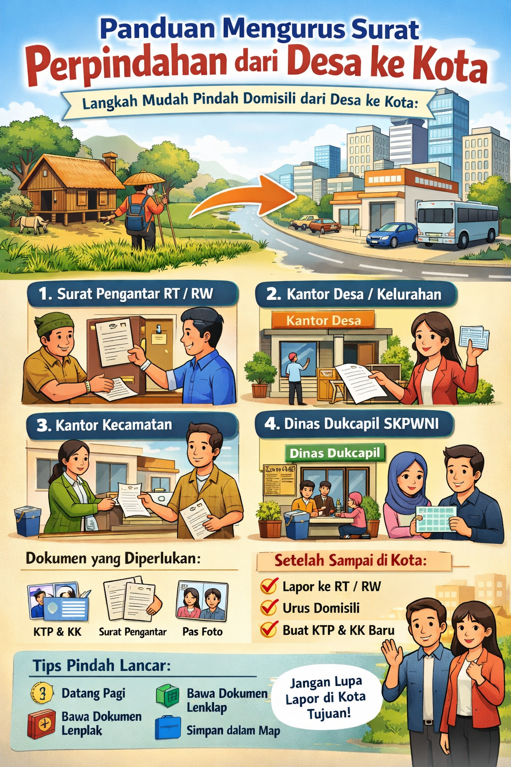 Mengurus surat permindahan